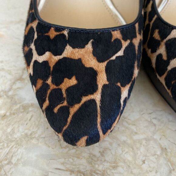 Coach Leather Leopard Print Pony Hair 4” Heels Platform Pumps - Picture 9 of 16